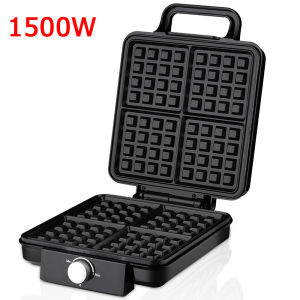 【PH shipment】Waffle Maker Heavy Duty Electric Waffle Maker Big Size 1500W Temperature Adjustable Nonstick Big Waffle Maker Machine Sandwich Pancake Bread Maker Home Appliances Breakfast Machine Toaster Model—08031