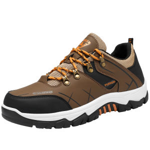 Mens outdoor sports hiking shoes 2025 summer fashionable breathable non-slip wear-resistant work shoes comfortable thick sole not tiring for standing long periods.