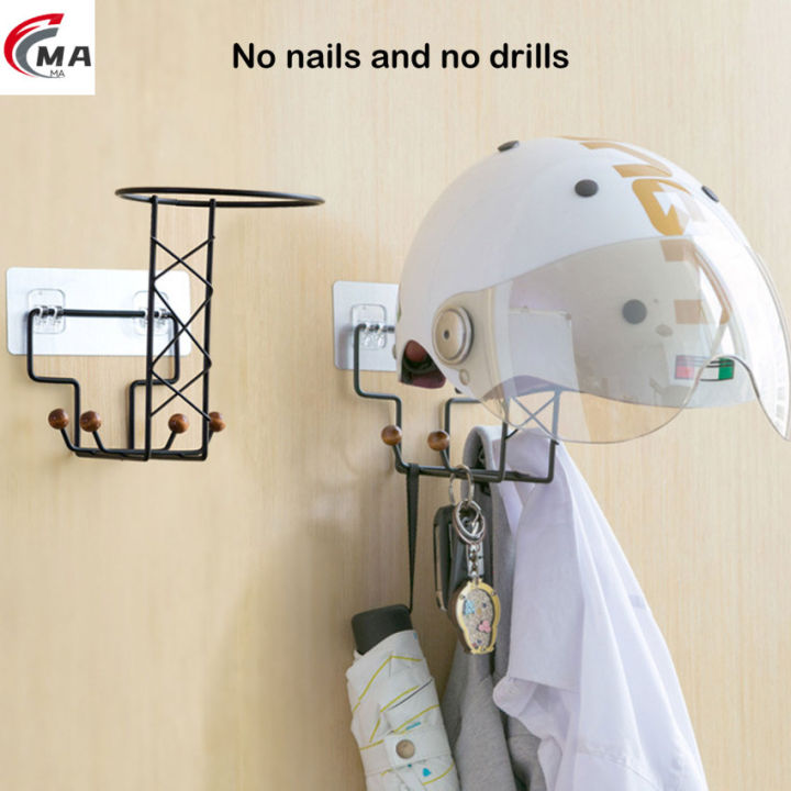 【In Stock MA】1pc Helmet Rack Holder Wall Mount Motorcycle Motorcycle ...