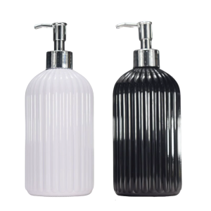 500ml Dải Hộp đựng xà phòng với tre bơm chai có thể đổ đầy lại dầu gội điều hòa Lotion làm sạch cơ thể container rỗng