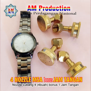 Paket 4 Nozzle MSA bonus Jam Tangan warna Hitam Putih