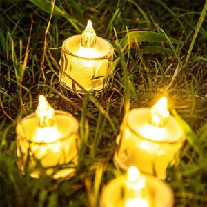 Christmas Electronic Candle Light Transparent Battery Flameless Candles LED candleHalloween candlesbirthday decoration