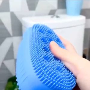 Bear Silicone Bath Brush Doubled Sided Soft Silicone Bath Brush Scrubbing brush COD