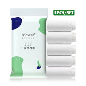 一次性内裤女 5PCS Disposable Panties Woman Ladies Pure Cotton Sterile Underwear Travel Trip Shorts Portable Maternity Panty Underwear Seluar Dalam Pakai Buang Wanita