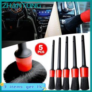 ZHANTONG 5PCS Car Detailing Brushes Clean Seat Detail Brush Car Wash Slit Brush for Cleaning Car Interior