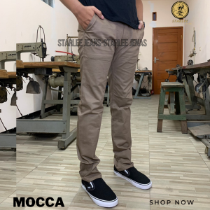 STARLEE JEANS - Celana Chino Panjang Pria Bahan Cotton Scott Premium Grade A Model Slimfit Ukuran Besar Big Size 28-38 Warna Navy Blue