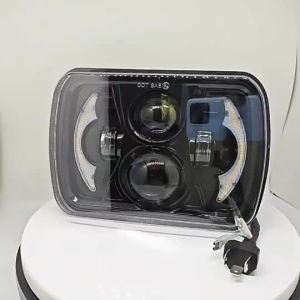 Ruitaisen ไฟ LED 7 Inci Keretaโคมไฟ LED Kuning Putih Hi-Lo Beam untuk Aksesori Jeep 40W Kereta ไฟ LED ทำงาน