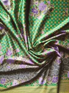 kain batik nu muslimat semi sutra 1 mtr hijau tua ber logo