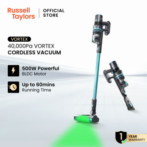 Russell Taylors VORTEX 40000Pa Cordless Vacuum Cleaner (SMART DUST SENSOR HEPA GREEN LASER)