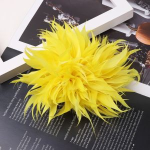 CHLOCH Kích thước lớn 18-20cm Hoa Lông Vũ Tự làm Lông vũ Trâm cài hoa nhân tạo Cổ điển Làm thủ công Trâm cài áo lông vũ Đám cưới