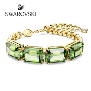 SWAROVSKI Luxury Millenia octagonal cut green gemstone bracelet S925 sterling silver womens fashion bracelet