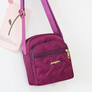 ESH63 Four-layer Zipper Crossbody Bag Nylon Five-layer Shoulder Bag Casual Korean Style Small Phone Bag Women