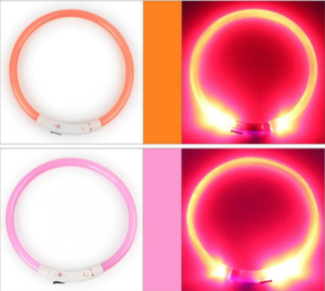Rubyl® Rechargeable LED Night Flashing Luminous USB Charging Pet Dog Puppy Neck Collar