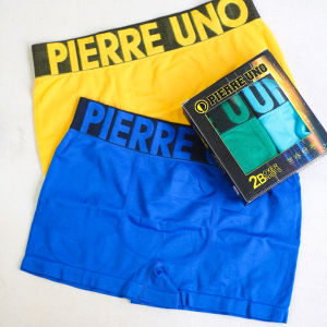 [1 Box = 2 pcs] Celana Dalam Pria [Microfiber Spandex] [Pierre Uno] - BX13 - Boxer Pria - Pakaian Dalam Pria