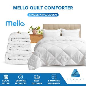 Mello Quilt Comforter - Microfibre Fabric Ultra-Soft Wrinkle Resistant Single to King Sizes