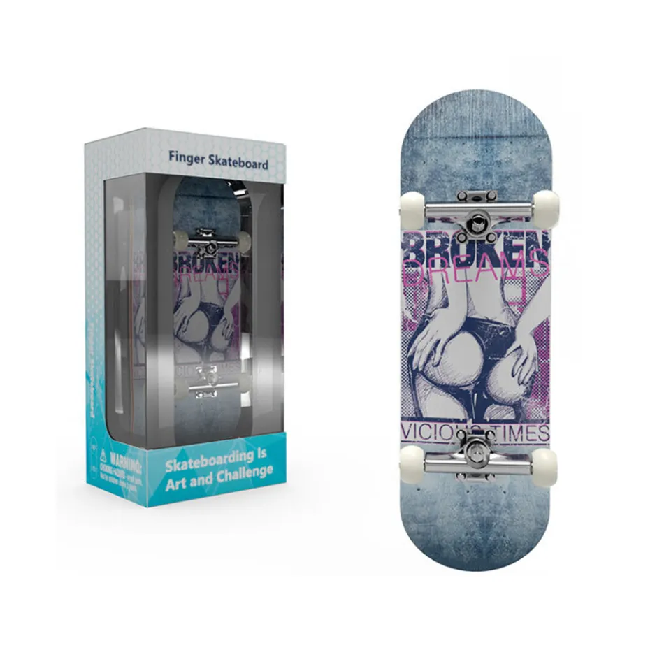LIULINY Fingerboard Professionnel, 5 Couches érable Mini Skateboard | Monter Soi Même Finger Skate, pour les Passionnés de Skateboard, Cadeaux D'anniversaire pour Enfants, Jeux et Jouets Enfants