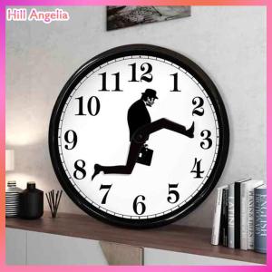 [Hill Angelia] Hài Hước đi Bộ đồng hồ treo tường cổ điển đồng hồ vui đi bộ im lặng câm Đồng hồ nhà dector