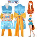 Anime One Piece Nami Trang Phục Cosplay Wanokuni Phong Cách Nami Ăn Mặc Trang Phục kimono nhật bản Áo Choàng Tắm hóa trang Halloween Trang Phục. 