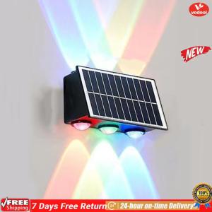 [Vodool Official Mall] LED Outdoor Spot Light Waterproof Solar Powered Fence Lights Wear Resist Ambient Spotlights for Garden Yard Decoration
