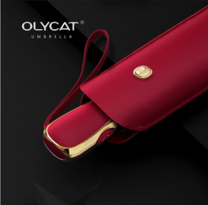 OLYCAT Flat Auto Umbrella Rain Ultralight Travel Sun Umbrella Anti UV Portable Folding Umbrellas