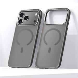 Luxury Alloy Lens Frame Matte Magne Case For iPhone 17 Pro 17Pro Max 17 Air Translucent Hybrid Magnets Shockproof Hard Cover