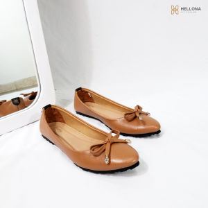 Hellona Nucha Series Sepatu Flatshoes Wanita Cantik Model Pita Kekinian