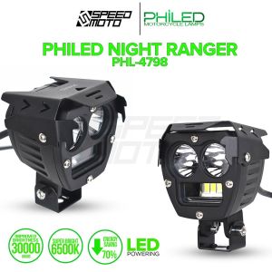 PHILED NIGHT RANGER PHL-4798 AUXILIARY LIGHT 80W DUAL LENS LED LAMPS HEADLIGHT FOR MOTORCYCLE 12V SPEEDMOTO