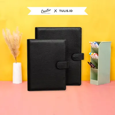 [Tulis.Id] Premium Leather Binder A5 B5 Binder Kuliah INCLUDE Loose Leaf Agenda Eksklusif Polos 20 Ring 26 Ring