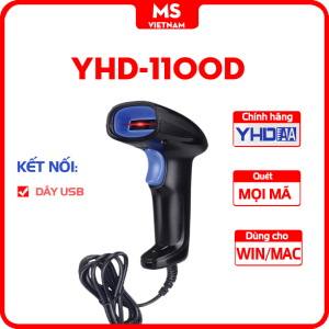 Máy Quét Mã 2D YHD 1100 - Đầu Đọc QR/Barcode Kết Nối Đa Dạng USB - MS Viet Nam - BH 12Th