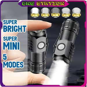 LED Flashlight Usb Torchlight Rechargeable torch light Mini Flashlight Camping Touchlight Military Lampu Suluh