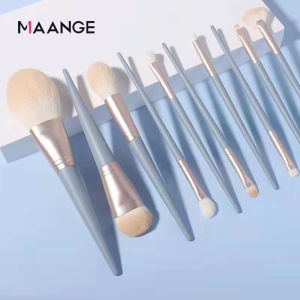 MAANGE 10 Pcs Makeup Brush Set Eye Shadow Concealer Blush Professional Makeup Tools