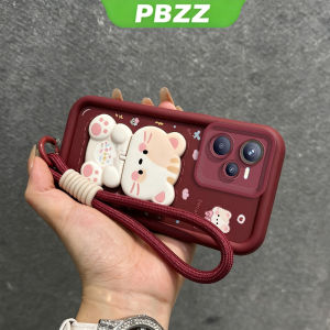 PBZZ Case for Realme C35 C31 Realme NARZO 50A Prime 2022 5G phone casing Softcase Silicone shockproof Cover new design aesthetic with holder 360 ° rotating makeup mirror for girl JTDTMZJ2
