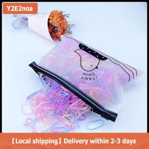 【Local shipping】 1000pcs Girls Colourful Disposable Rubber Band Elastic Hair Bands Headband Children Ponytail Holder Bands For Kids Accessories