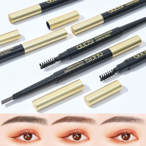 Gold Tube Double-Ended Eyebrow Pencil: Waterproof Long-Lasting Thin Eyebrow Pencil for Beginners