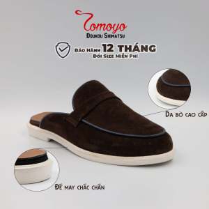 Giày Sục Nam Da Lộn (mule shoes) TOMOYO TMN51202 – Da Thật Đế Êm Nhẹ - Mule Loafer