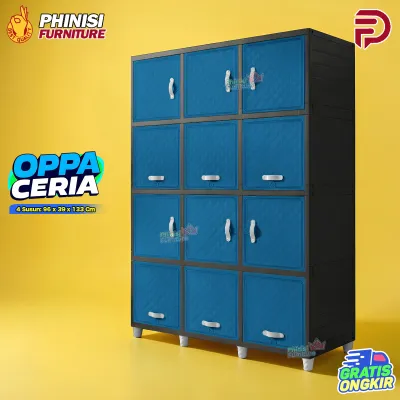 Kingdom OPPA Ceria - Lemari 3 Pintu Lemari Minimalis Lemari Plastik Rak TV Lemari Pakaian