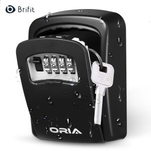 Brifit Key lock box Wall mounted key security lock box 4 digit combination combination lock box Key safe Suitable for home hotel bed and breakfast garage office