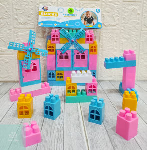 Mainan Anak DIY Blocks Castle Bangunan Assembly Building Block LB10