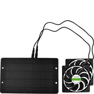 🔥【มีสินค้า + สินค้าขายดี】🔥ชุดแผงพลังงานแสงอาทิตย์10W 12V กันน้ำพลังงานแสงอาทิตย์พัดลมเครื่องหล่อเย็นเป่าลมท่อไอเสียแบบคู่สำหรับสุนัขครอบแก้วเรือนกระจกไก่ RV