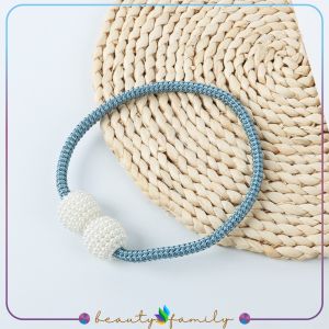 BF-C1231 Tali Pengikat Gorden Mutiara Model Klip Pengait Hordeng Curtain Ball / Tali Tirai Jendela