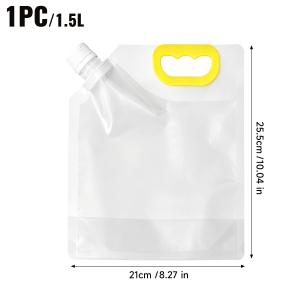 5Pcs Transparent Grain Storage Bag Grains Sealed Bag with Handle Rice Packaging Bags Moisture-Proof Insect-Proof Transparent Food Storage Bag Kitchen Organizer