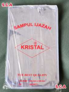 Kantong atau sampul ijazah Bening
