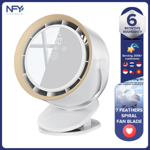 New 3600mAh USB clip fan rechargeable display air circulation fan