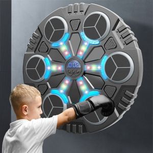 YINGXING Kết nối Bluetooth Máy đấm bốc âm nhạc thông minh Giảm tiếng ồn Gắn tường Mục tiêu điện tử đấm bốc Bộ đồ chơi đấm bốc tương tác Điều chỉnh âm lượng Máy tập đấm bốc điện tử Người lớn/Trẻ em