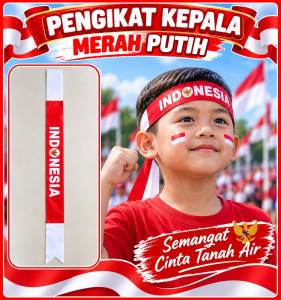 PENGIKAT RAMBUT BENDERA MERAH PUTIH TERMURAH
