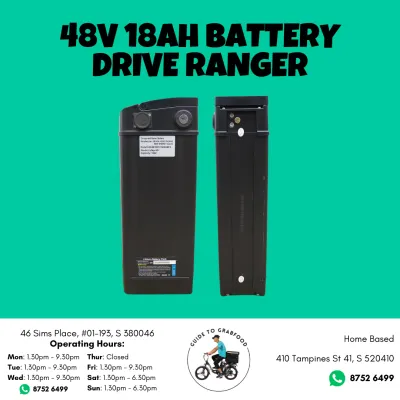 48V 18Ah Drive Ranger Ebike Battery Rechargeable