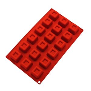Khuôn sô-cô-la vuông silicone lồi 18 lỗ tự làm lưới đá mùa hè khuôn xà phòng thủ công bánh quy và bánh quy 2026