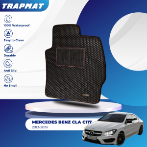 For Mercedes CLA 2012 to 2019 TrapMat Customize Car Floor Mat 100% Waterproof Anti Slip Easy to Clean-Front & Rear