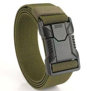 Military Grade Tactical Nylon Belt Non Slip Elastic Belt Quick Release Sports Belt Mens Work Belt战术快拆尼龙弹力腰带