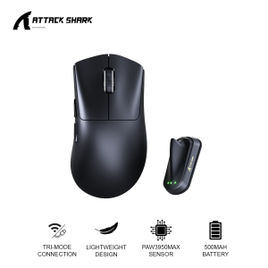 Attack Shark V8 Ultra-Light Ergonomic Design 8KHz Wireless Gaming Mouse